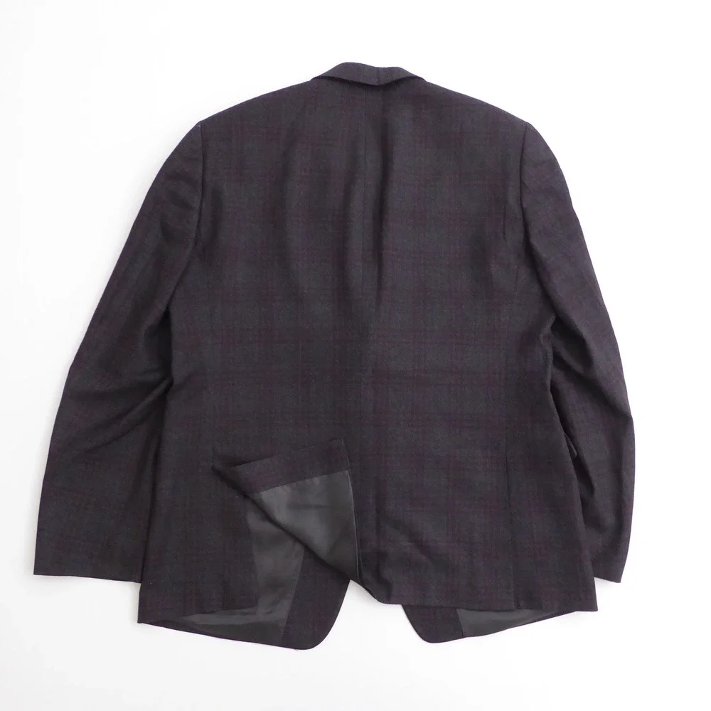 Calvin Klein Mens Blazer Jacket Grey Plaid Extreme Slim Fit 44R
